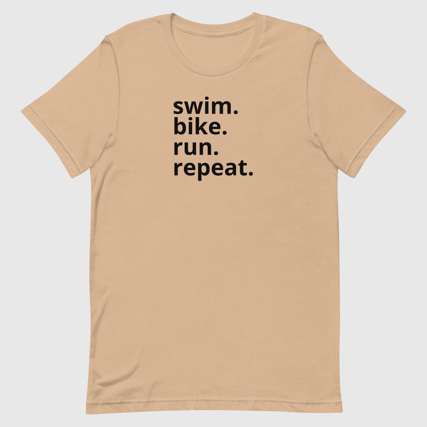 Swim Bike Run Repeat Unisex tee